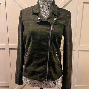 Level 99 Evereve Rosie Midnight Camo Moto Jacket Small Light Jacket eco friendly